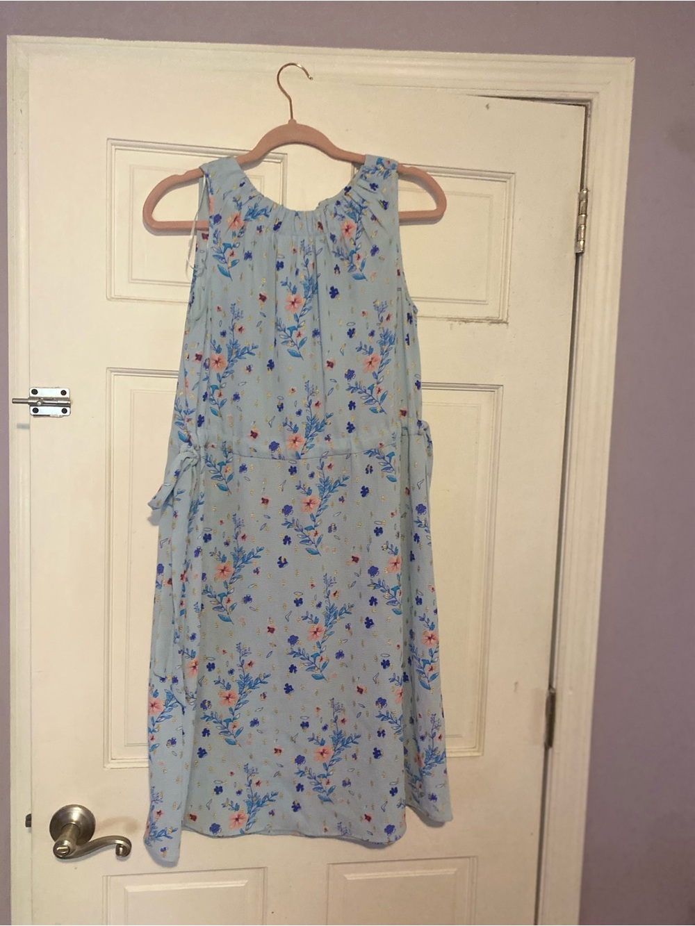 Juicy Couture Light Blue Floral Sleeveless Dress
